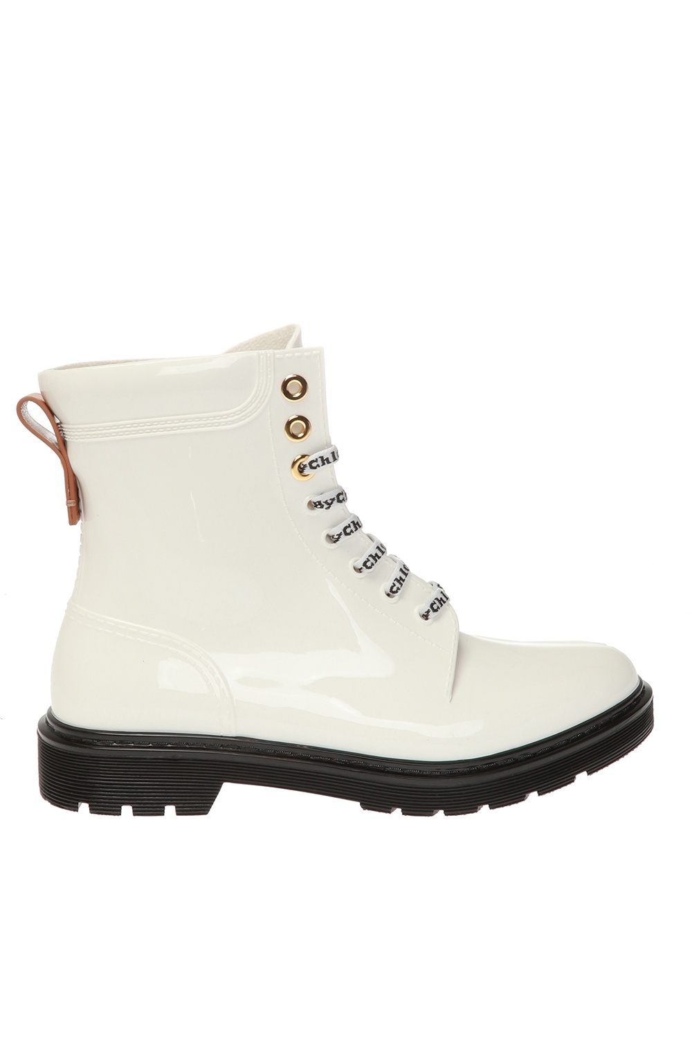 see by chloe lace up rain boots